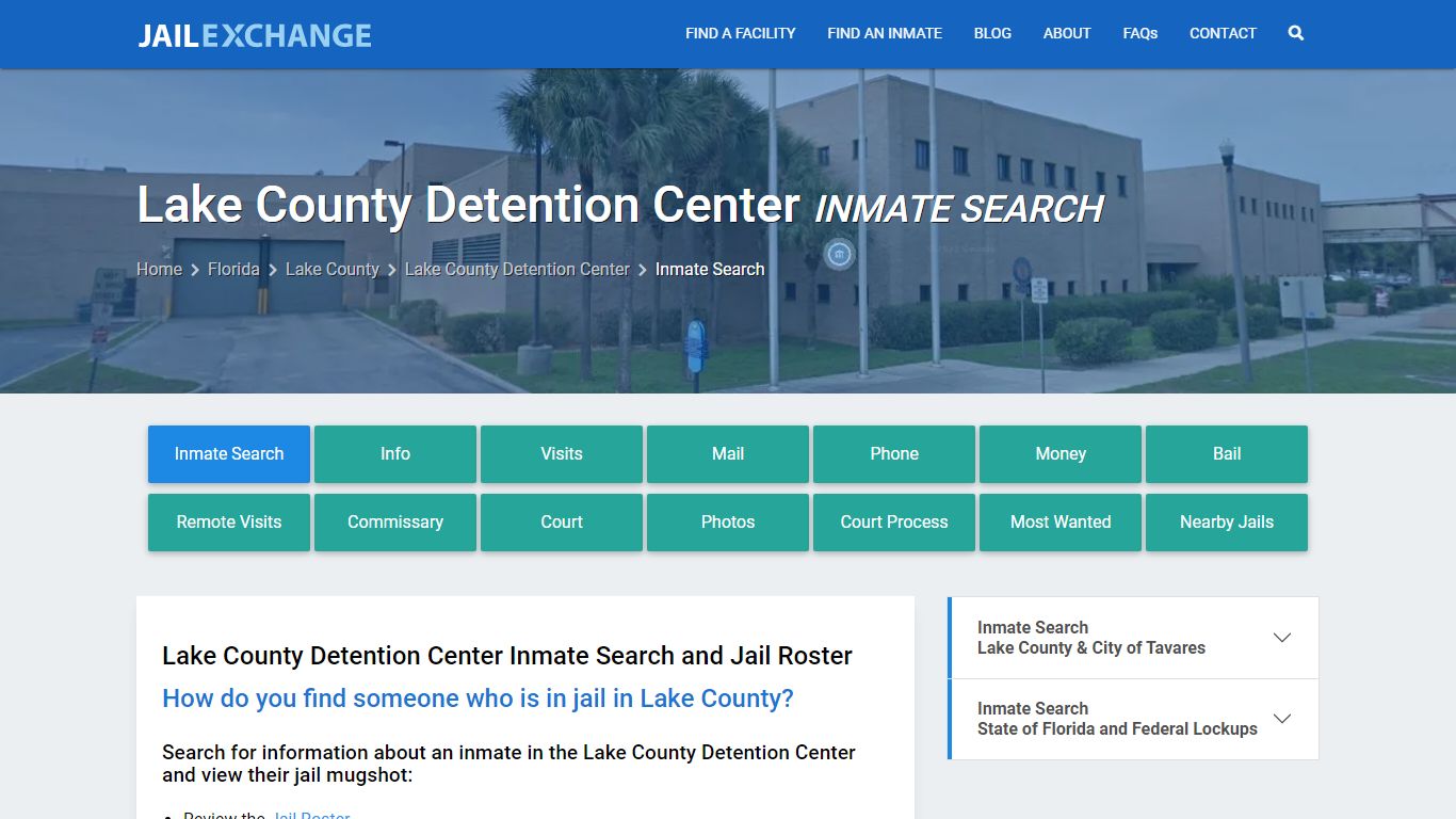 Lake County Detention Center Inmate Search - Jail Exchange
